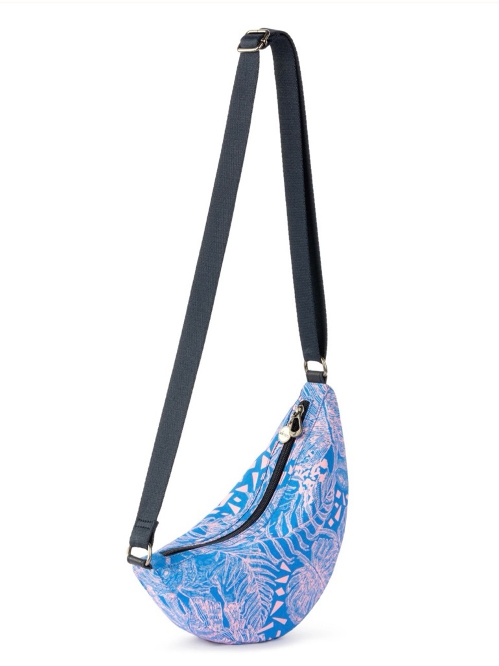The Sak Tess Sling Blue & Pink Bubblegum Wildlife Crossbody Shoulder Bag - Picture 6 of 7